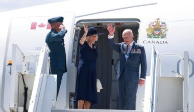 King Charles bids farewell to "a people we love" as he departs Canada for the first time as King