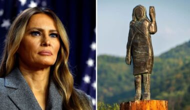 Second Melania Statue Gone: Bronze Stolen After Wooden One Set on Fire in Slovenia
