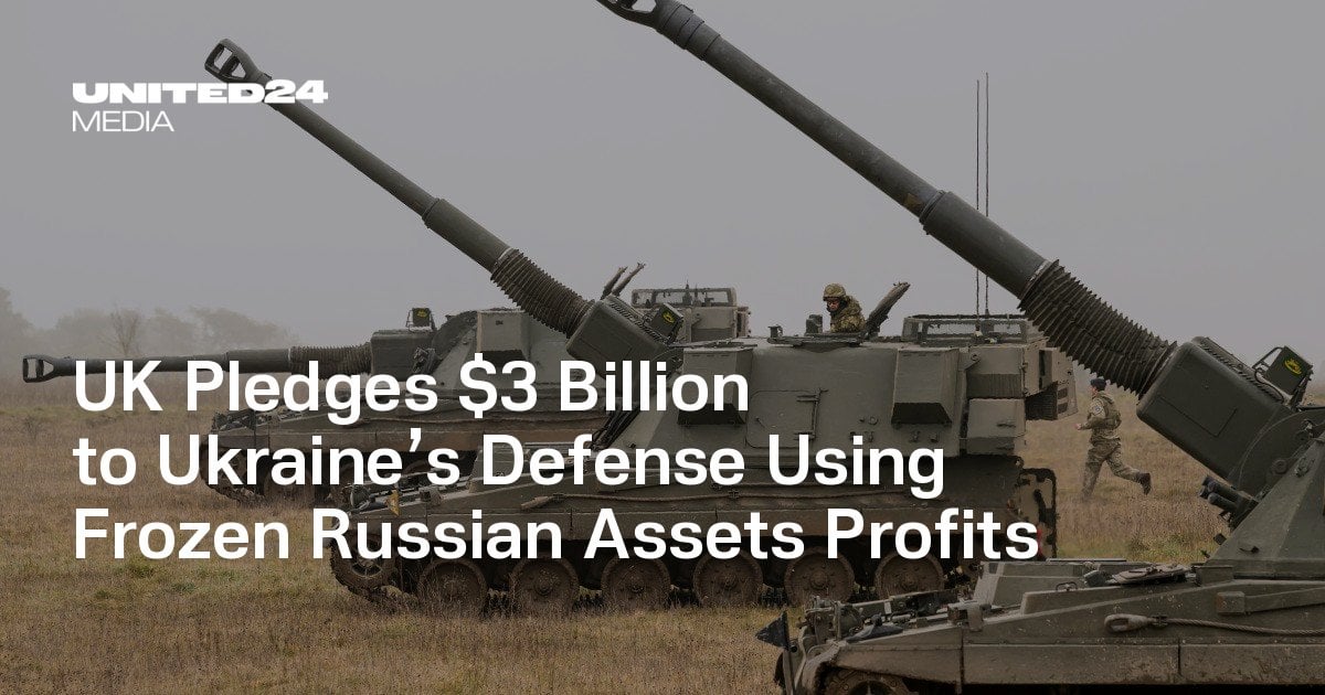 UK Pledges $3 Billion to Ukraine’s Defense Using Frozen Russian Assets Profits