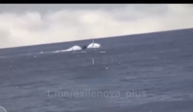 Russian POV of a Ukrainian naval drone attack