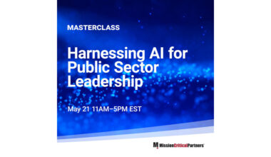 Mission Critical Partners to Host Masterclass on Applying Artificial Intelligence in the Public Sector