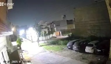 Pakistan attempted to attack Punjab state in India at around 1:05 am on 8th May 2025. Security camera footage shows possible Indian SAMs intercepting Pakistani attacks.