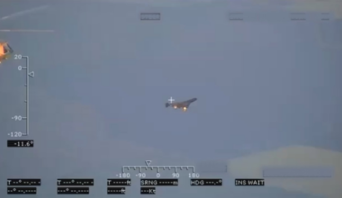 Ukrainian fighter jets destroy the intruders.The pilots of combat helicopters shoot down a Russian shahed.