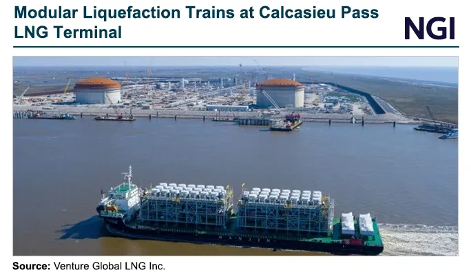 Image showing LNG vessel at Calcasieu Pass in Louisiana.