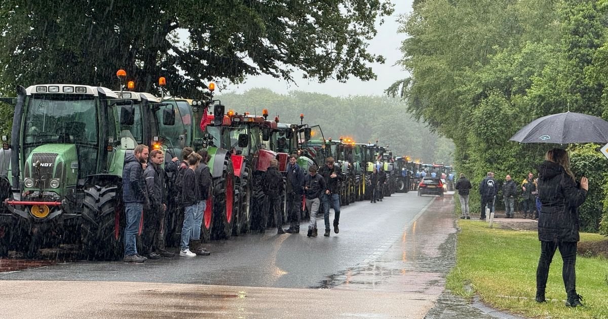 Honderden voor- en tegenstanders bollenteelt voeren actie bij gemeentehuis in Diever