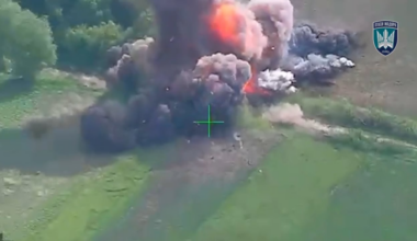 Direct FPV hit on a fully loaded russian BM-21 Grad [414th Strike Drone Brigade "Birds of Madyar", May 2025]