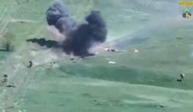 A Russian motorcycle assault driving into mines and being attacked by Ukrainian FPV drones (eastern Ukraine, May 2025)