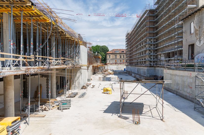 Paromlin complex located behind the central Zagreb train station