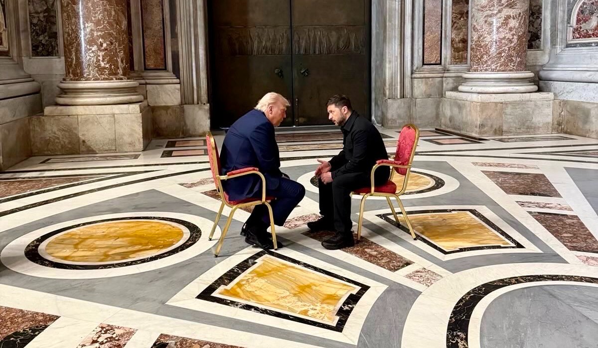 Trump sat down to meet privately with Zelenskyy in Vatican City