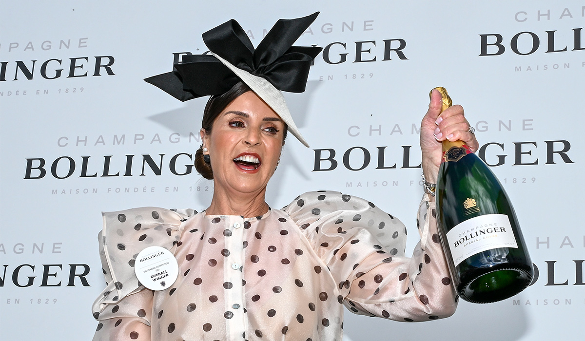 Ciara Denvir, from Belfast, who was the overall winner of the Bollinger Best Dressed at the Punchestown Festival. Pic: Michael Chester