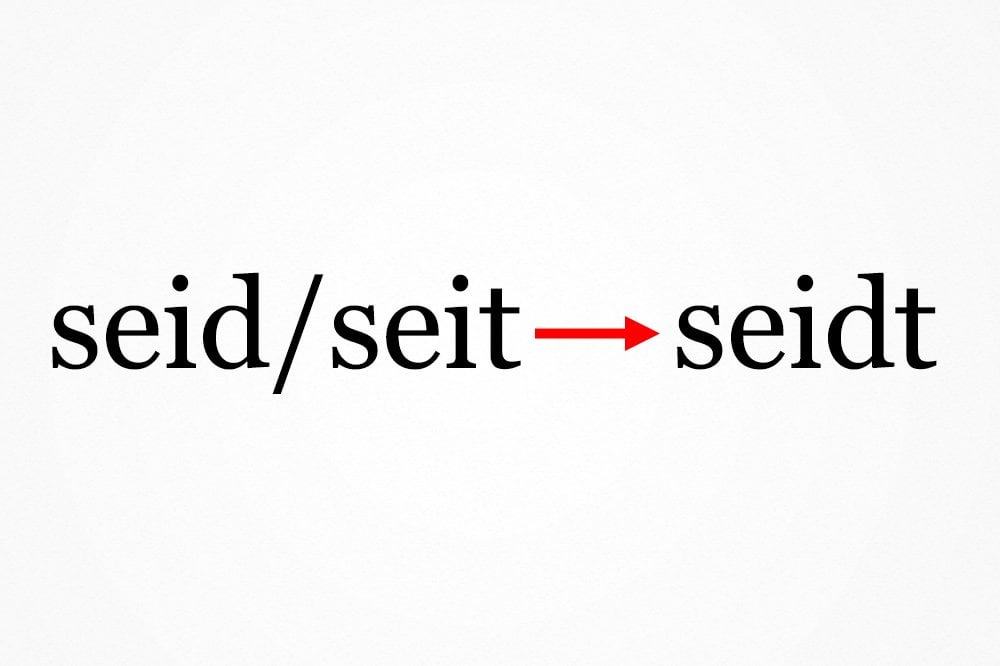 Rechtschreibreform: Aus "seid" und "seit" wird einheitlich "seidt"