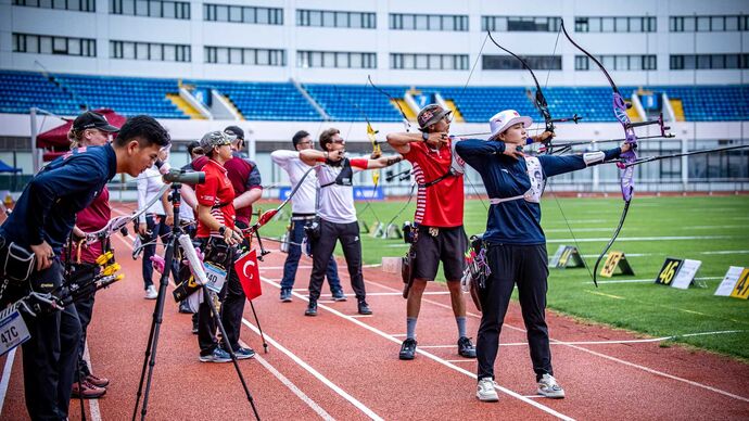 Host China edges Türkiye in thriller to reach recurve mixed team final