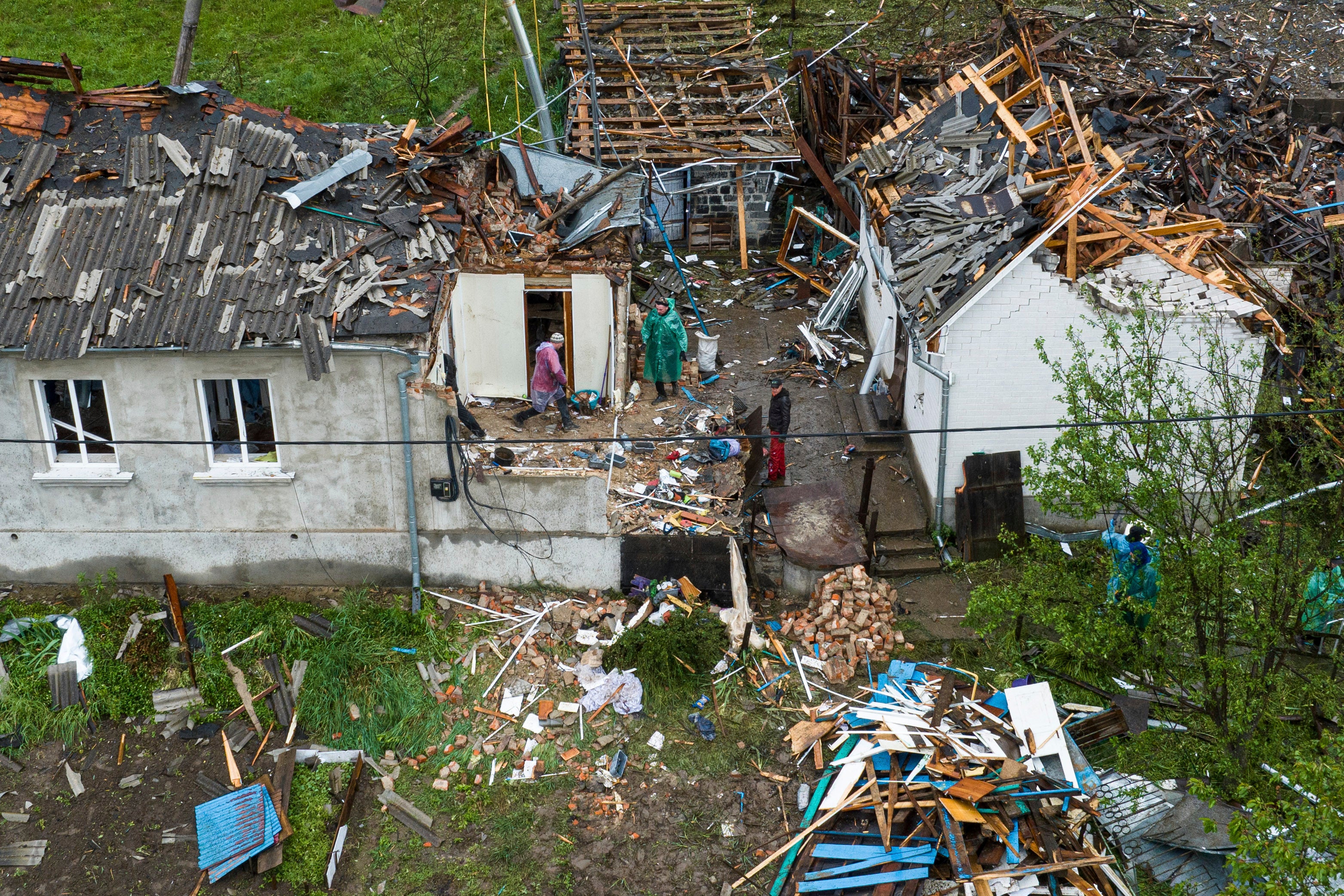 At least 12 people were killed after a series of drone and missile strikes in Ukraine