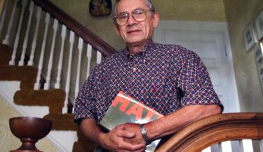 Author Phil Perlmutter in Newton on Aug. 20, 1999.