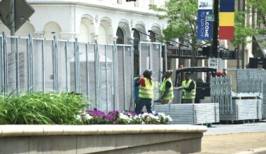 Fencing is going up, final preparations underway
