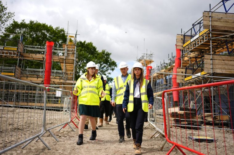 Deputy Prime Minister Angela Rayner (left) during a visit to a new housing development near Didcot, Oxfordshire, to mark the announcement of new plans to support SME house builders, including new land release, simpler rules and faster decisions. Picture date: Wednesday May 28, 2025. PA Photo. See PA story POLITICS Planning. Photo credit should read: Jordan Pettit/PA Wire