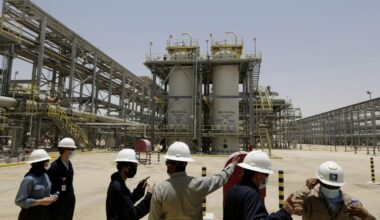 Saudi oil giant Aramco announces first-quarter profits of $26 billion, down 4.6% from a year earlier