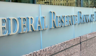 Sign that reads "Federal Reserve Bank of Philadelphia."