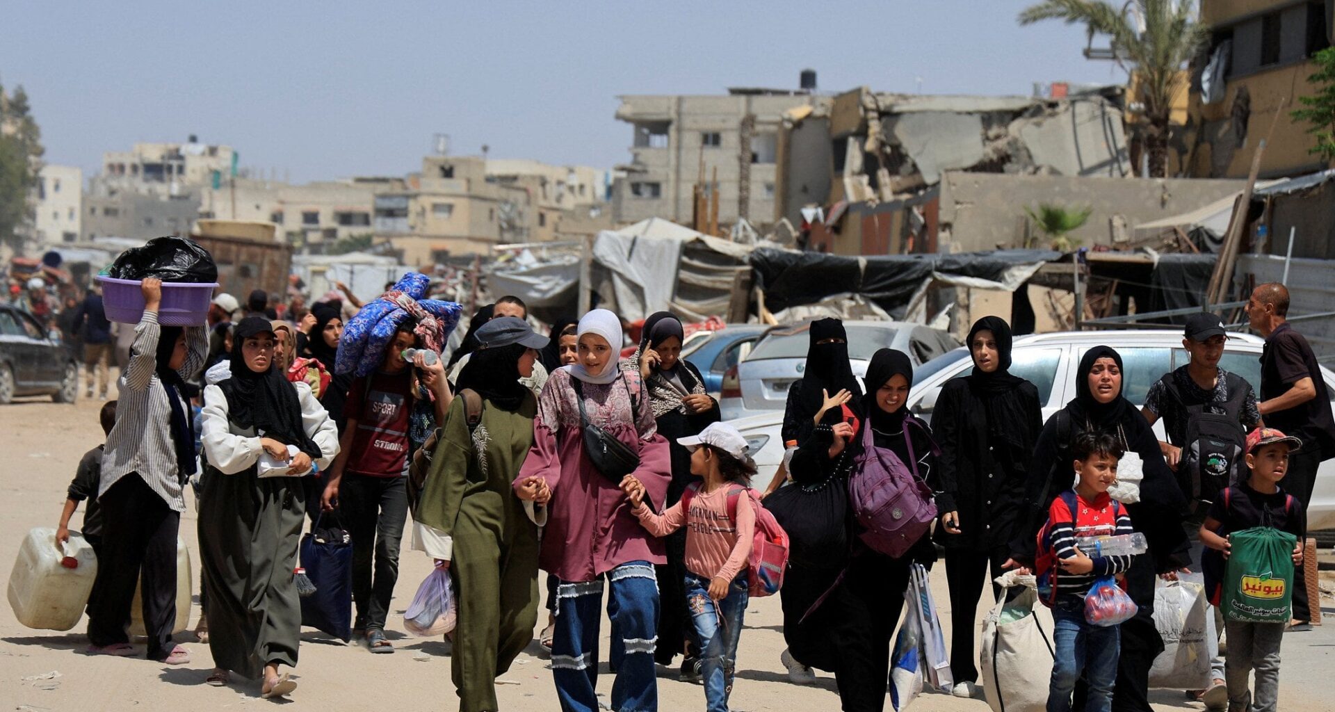 Hundreds seen protesting in Khan Younis against Hamas and the ongoing war