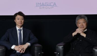 Imagica Group president Shunjiro Nagase and Japanese director Hirokazu Kore-eda