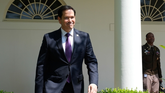 Marco Rubio confirmed that he and US Vice President JD Vance spent the past 48 hours with senior Indian and Pakistani officials, including Prime Ministers Narendra Modi and Shehbaz Sharif.(Bloomberg)