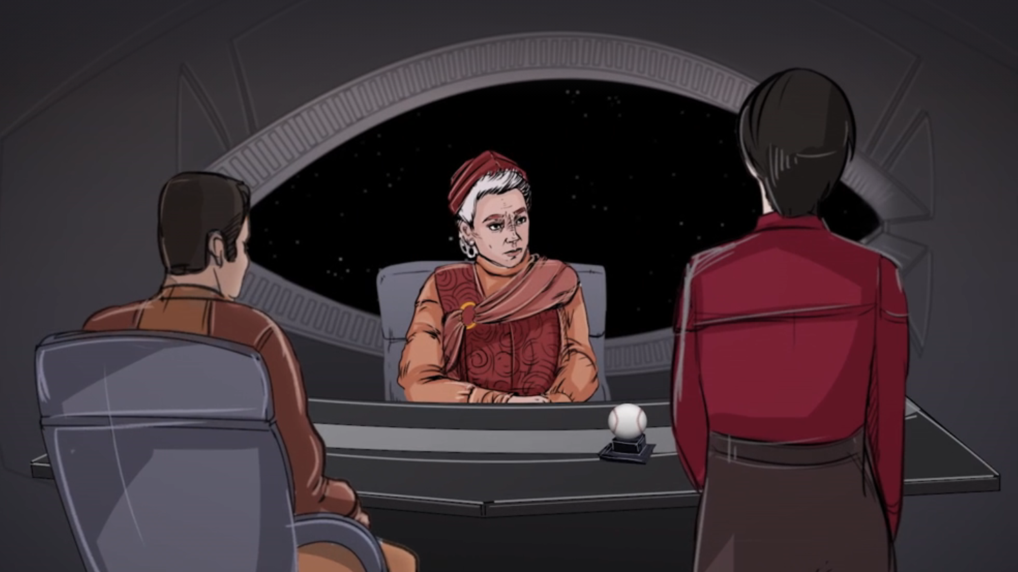 animatic of Kira in potential Deep Space Nine episode in What We Left Behind documentary