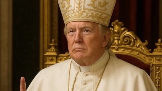 Donald Trump shared an AI-generated image of himself dressed in papal attire.(Truth Social/ Donald Trump)