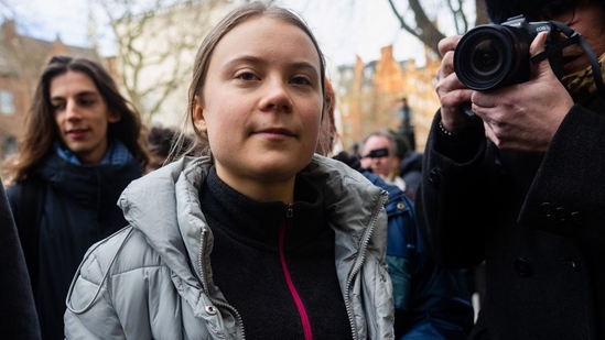 Greta Thunberg confirmed in her statement that she was not on the Gaza-bound ship, which she was supposed to board.(Bloomberg)