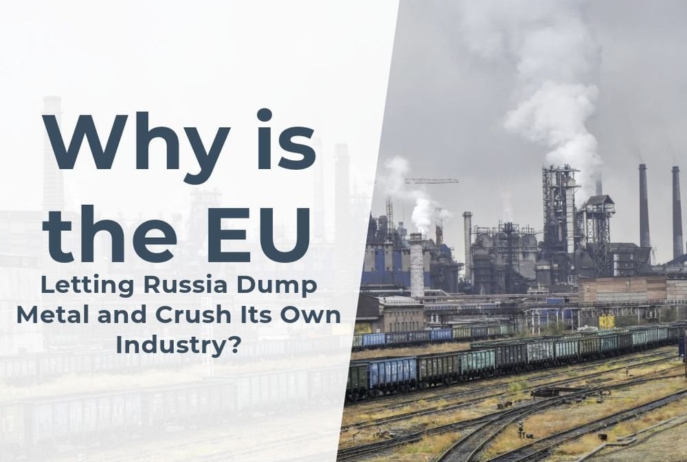 From Jan–Feb 2025, the EU imported 1.35M tons of Russian pig iron, direct reduced iron & steel – a 71% YoY surge. Russia floods the market, undercutting Ukrainian & EU industry. Sanctions? They've barely scratched the surface. Why is this allowed?