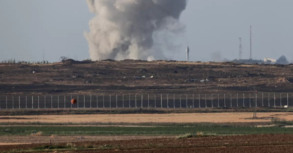 Une frappe sur Gaza, photo d’illustration. MENAHEM KAHANA / AFP