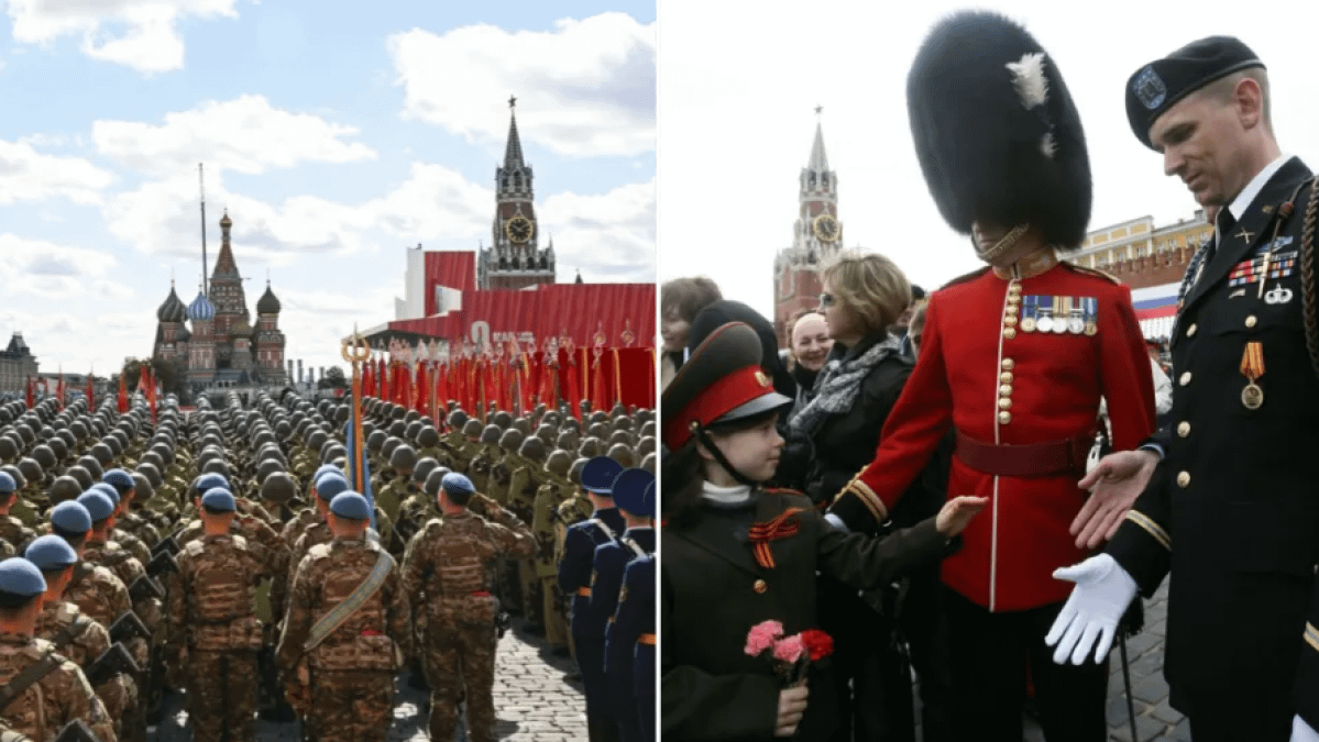 The Moscow parade pictures that show how far Russia has fallen in 15 years