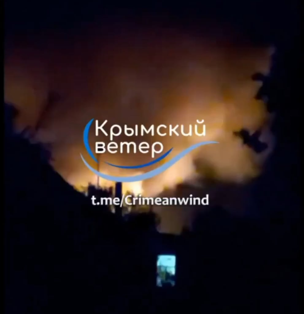 Saky. An ammo depot near the airfield politely says good morning to the occupiers - and reminds them that Crimea isn’t theirs. May 2nd, 2025
