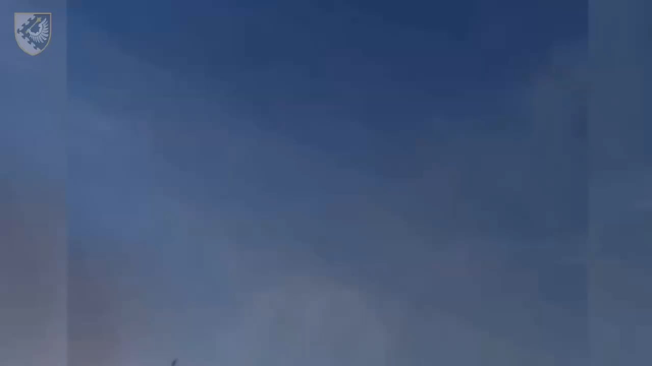 Ukrainian MIM-23 I-HAWK SAM missile hits a Russian Kh-101 cruise missile. Spring 2025