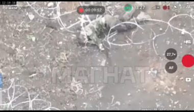 Ukraine. Russian soldier tries to kill himself with barbed wire. Approx. Nov. 2024.