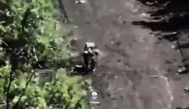 Curious Russian blows himself up on an IED dropped by Ukrainian drone, Donetsk