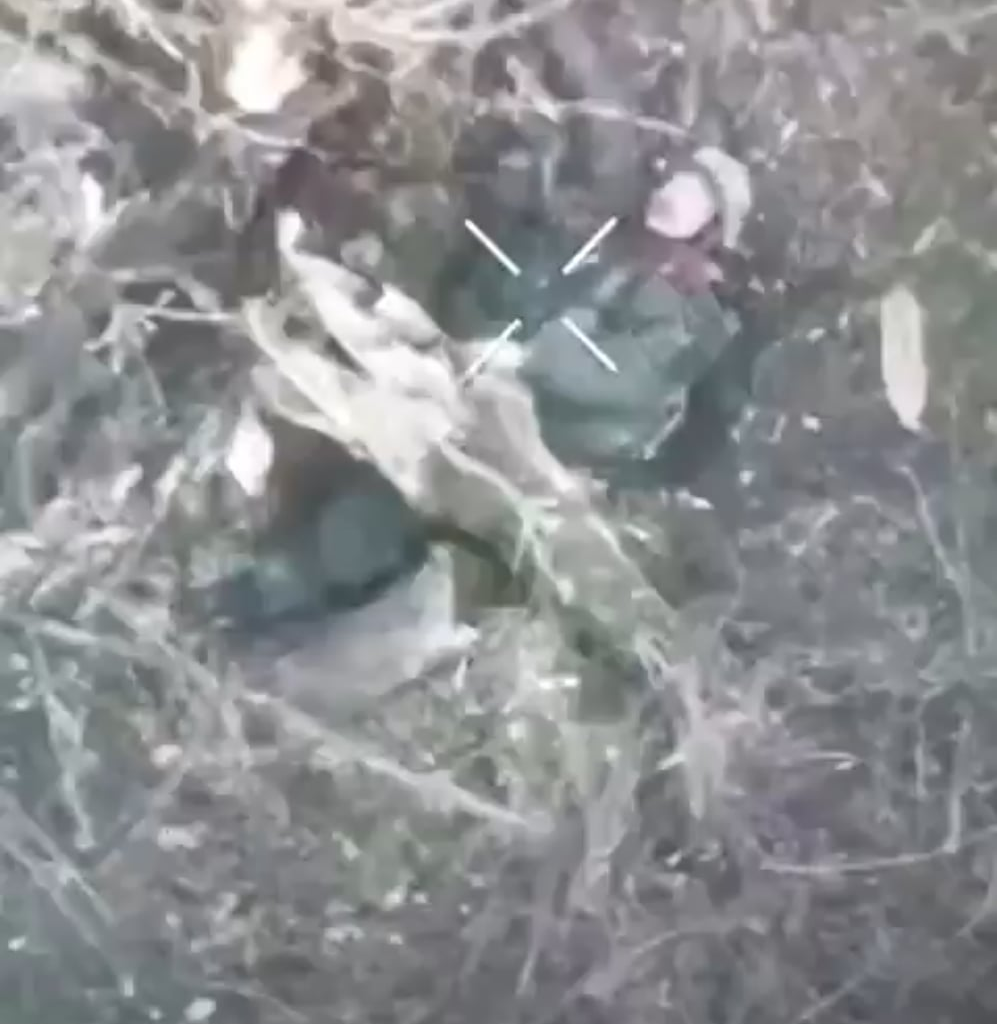 NSFW/NSFL: Russian soldier shot himself. Observed by Ukrainian drone. Pokrovsk direction. May 2025 [graphic content]
