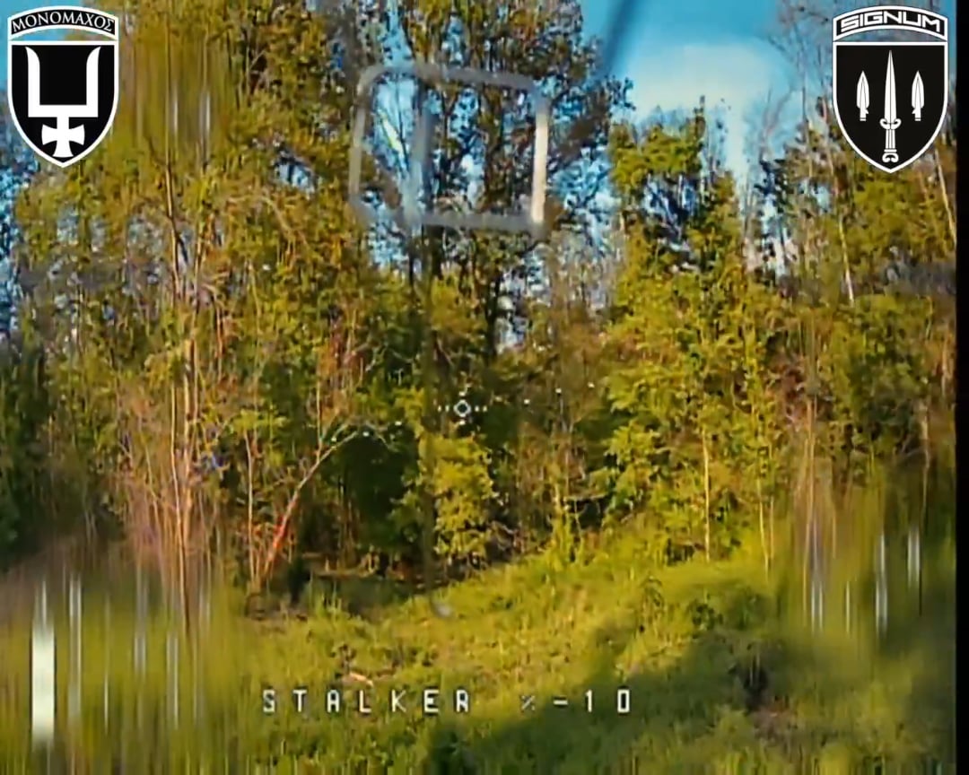 Ukrainian fiber optic drone flew through a dense forest to hit Russian UAV operators. SIGNUM Battalion, Lyman direction. May 27, 2025