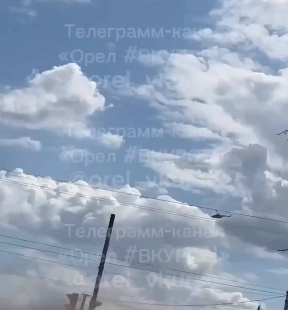 A Russian Mi-8 helicopter crashed near the village of Naryshkino, Oryol region. The pilots died.