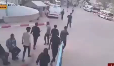 CCTV footage of Israeli air strikes in Gaza Strip