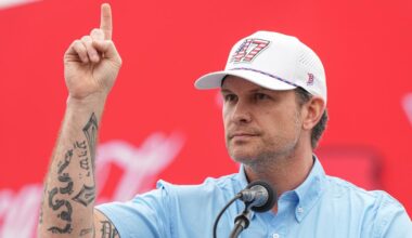 Pete Hegseth at Coca-Cola 600 in Charlotte