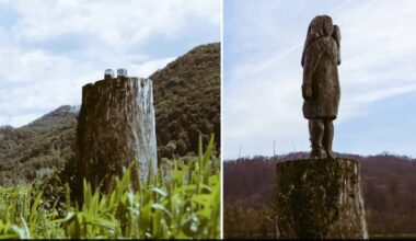 Melania Trump's Statue Sawed Off At Ankles, Stolen In Her Hometown Slovenia
