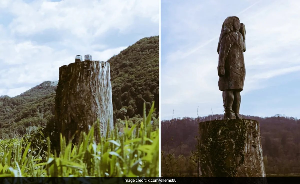 Melania Trump's Statue Sawed Off At Ankles, Stolen In Her Hometown Slovenia