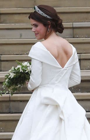Getty Princess Eugenie's 2018 wedding dress was designed to show off her scoliosis scar