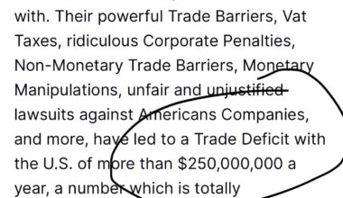 Grown man accepts 400M plane. Cries about a 250M trade deficit between 1B people.