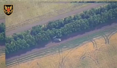 The Buk-M3 air defense system discovered by the 15th Black Forest Brigade was destroyed by a HIMARS MLRS missile. April 2025, location not disclosed.