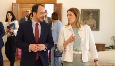 In Cyprus, Metsola pledges EU backing on Schengen, peace talks, KNEWS