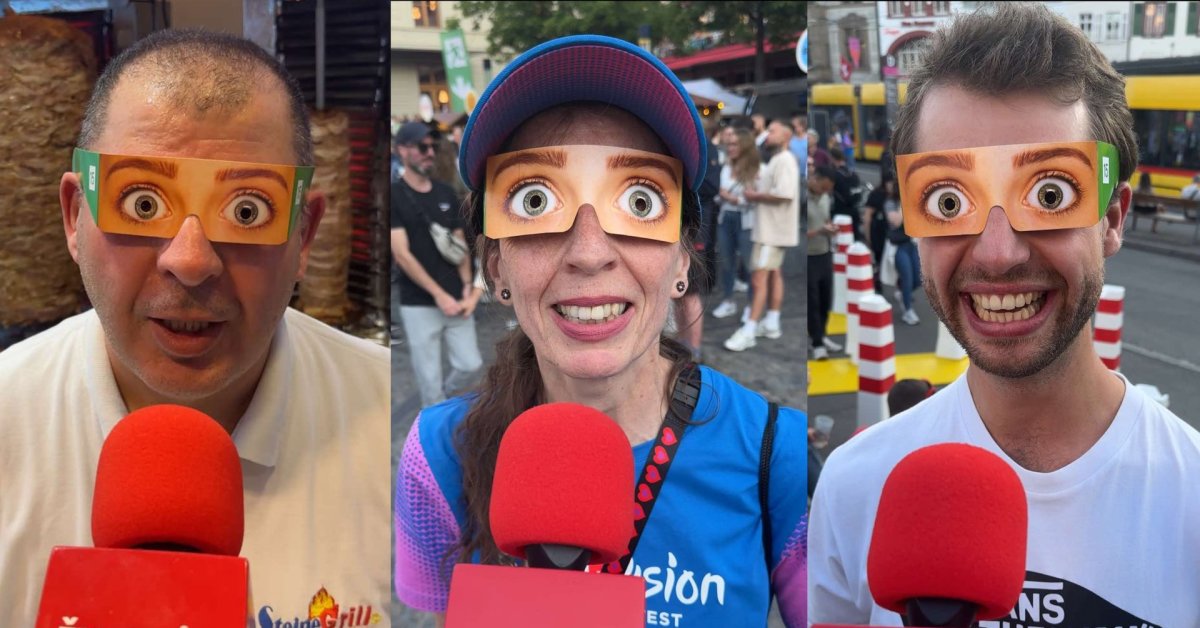 Bazelio gatvėse – juoko dozė su 15min akiniais: „Tavo akys“ pasklido po visą „Eurovizijos“ miestą - 15min.lt