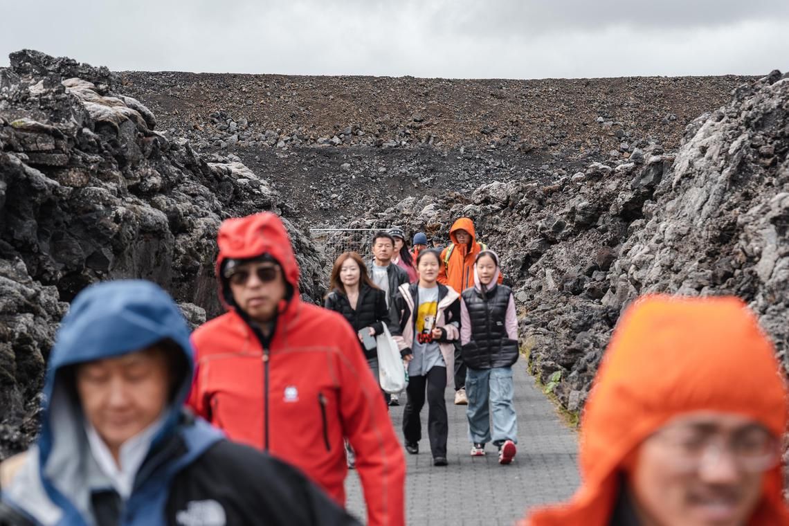 stvolcano26 - It is business as usual at the Blue Lagoon, but the surrounding landscape has changed. Barriers are now visible throughout the area.

PHOTO: ERIC TEO