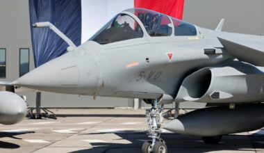 A Rafale warplane at the Luxeuil air base in northeast France that is undergoing a mega refit so it can handle nuclear-bomb carrying planes (Ludovic MARIN)