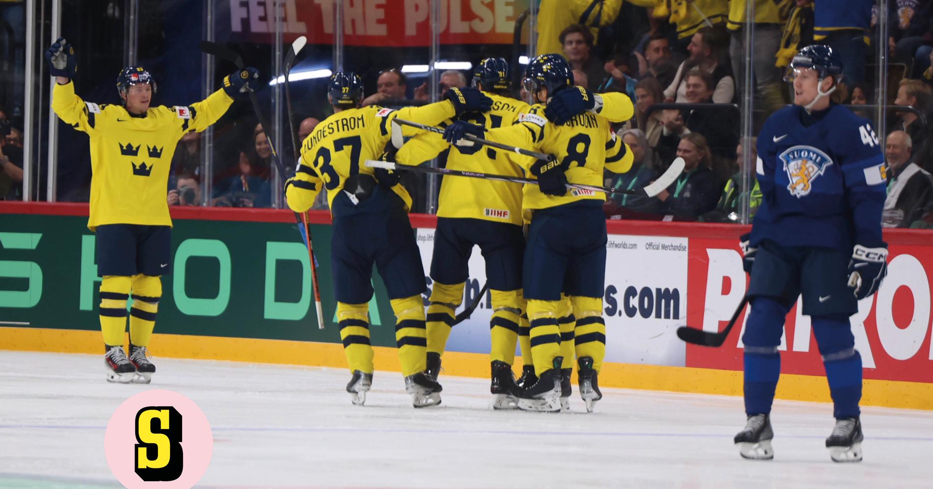 Sverige vann rysare mot Finland i hockey-VM
